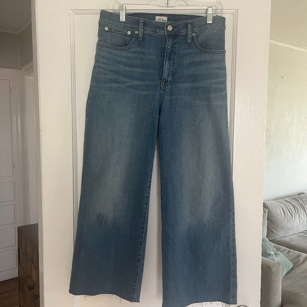 J.Crew cropped wide leg jeans
